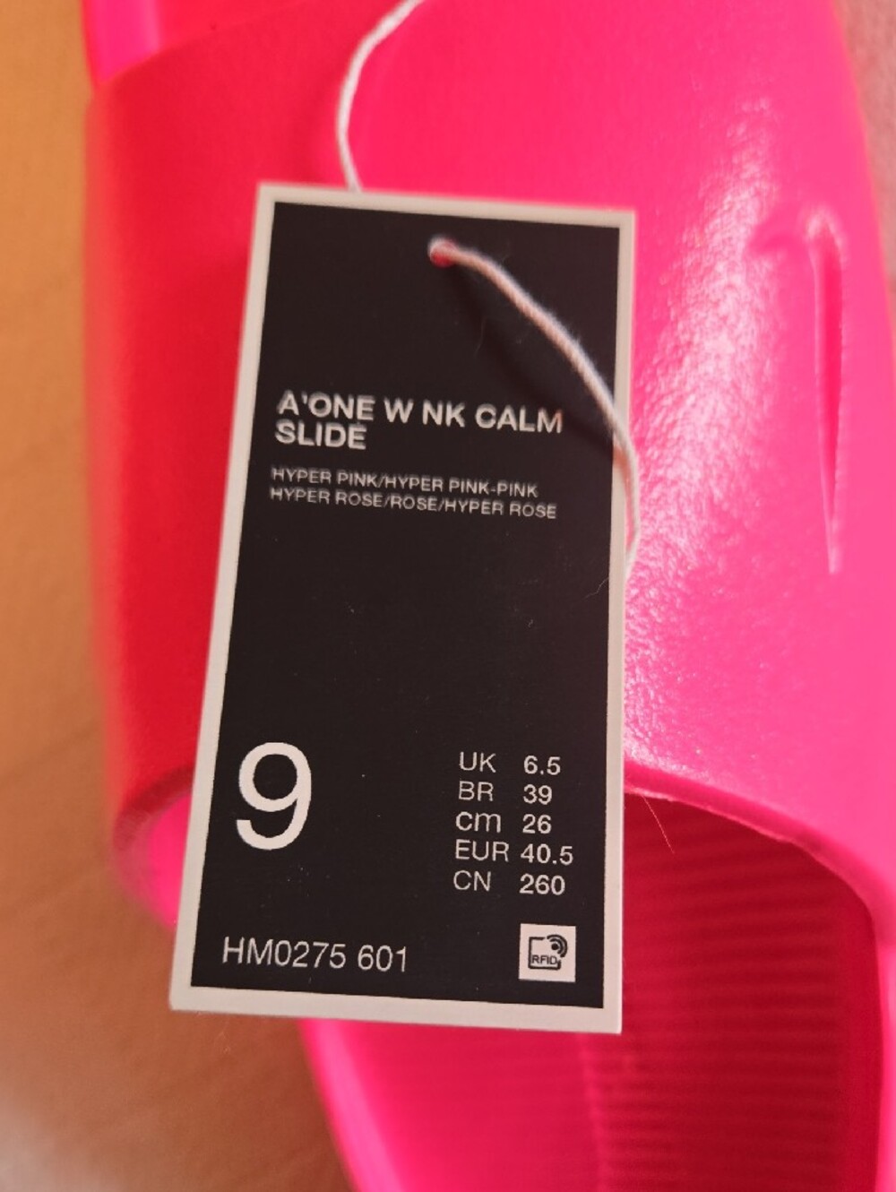 Nike A'Ones Women’s Neon Pink Slide Sandals - Picture 2 of 3